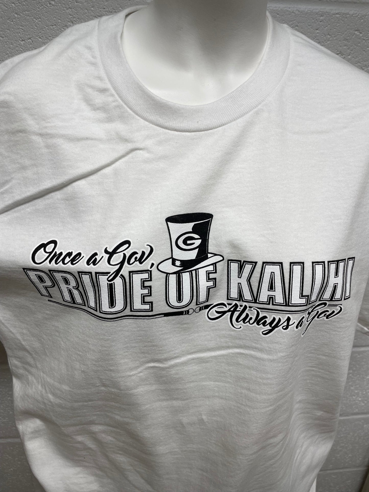 Top hat T shirt White